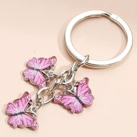 Vintage Style Butterfly Metal Plating Keychain main image 1