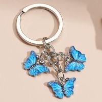 Vintage Style Butterfly Metal Plating Keychain main image 4