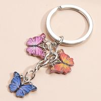 Vintage Style Butterfly Metal Plating Keychain sku image 7