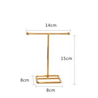 Neue Galvanik Gold Schmuck Display Stand Home Desktop Schmuck Lagerregal Hängende Ohrringe Rack Halskette Display Rack sku image 4