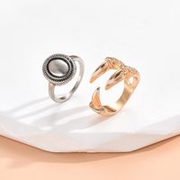 Vintage Style Geometric Alloy Plating Rings main image 2