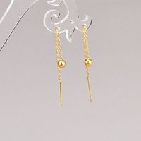 Simple Style Ball Titanium Steel Drop Earrings Plating Stainless Steel Earrings main image 2