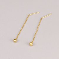 Simple Style Ball Titanium Steel Drop Earrings Plating Stainless Steel Earrings main image 5