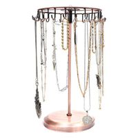 Wrought Iron Jewelry Display Stand Rotating Necklace Storage Rack Hanging Earrings Jewelry Stand  Wholesale sku image 3