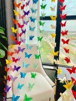 Butterfly-shaped Paper String Garland Birthday Party Decoration Balloon Tassel Pendant main image 1