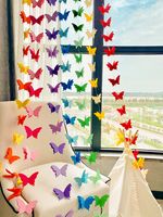Butterfly-shaped Paper String Garland Birthday Party Decoration Balloon Tassel Pendant main image 2