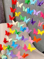Butterfly-shaped Paper String Garland Birthday Party Decoration Balloon Tassel Pendant main image 3