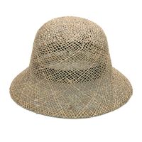 Frau Mode Einfarbig Breite Traufen Bucket Hat sku image 1