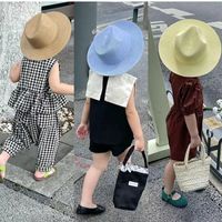 Unisex Casual Solid Color Wide Eaves Sun Hat main image 3