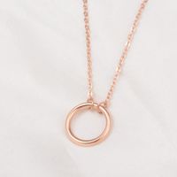 Fashion Circle Titanium Steel Pendant Necklace Plating Stainless Steel Necklaces main image 4