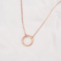 Fashion Circle Titanium Steel Pendant Necklace Plating Stainless Steel Necklaces main image 6