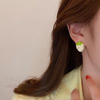 Sweet Strawberry Alloy Plating Ear Studs main image 1