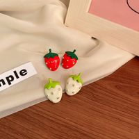 Sweet Strawberry Alloy Plating Ear Studs main image 2