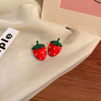 Sweet Strawberry Alloy Plating Ear Studs main image 4