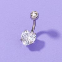 1 Piece Belly Rings Fashion Heart Shape 304 Stainless Steel Plating Zircon main image 5