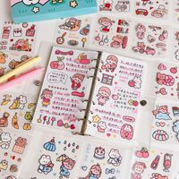 Cute Cartoon Sticker Material Decorative Pattern Hand Account Sticker Set main image 3