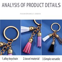 Simple Style Tassel Alloy Plating Keychain 1 Piece main image 4