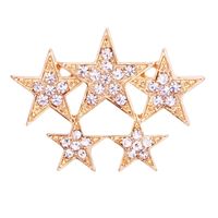 Mode Pentacle Alliage Strass Unisexe Strass Broches main image 4