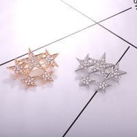 Mode Pentacle Alliage Strass Unisexe Strass Broches main image 3