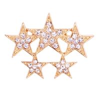 Mode Pentacle Alliage Strass Unisexe Strass Broches sku image 1