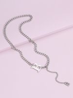 Punk Letter Stainless Steel Necklace Stainless Steel Necklaces main image 2