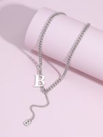 Punk Letter Stainless Steel Necklace Stainless Steel Necklaces main image 4