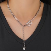 Punk Lettre Acier Inoxydable Collier Acier Inoxydable Colliers main image 7