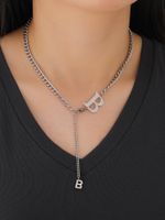 Punk Letter Stainless Steel Necklace Stainless Steel Necklaces main image 6