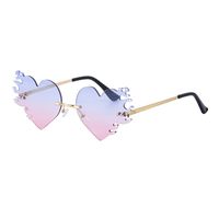 Fashion Diamond Heartbroken Heart-shaped Ladies Prom Sunglasses sku image 6