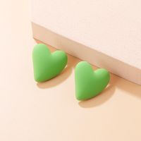 Sweet Heart Shape Arylic Ear Studs main image 6