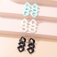 Fashion Solid Color Arylic Chain Drop Earrings main image 7