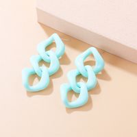Fashion Solid Color Arylic Chain Drop Earrings main image 4
