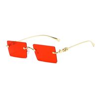 Fashion Geometric Small Box Rimless Sunglasse sku image 6