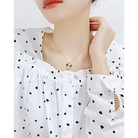 Cute Panda Stainless Steel Copper Necklace Plating Zircon Stainless Steel Necklaces main image 2