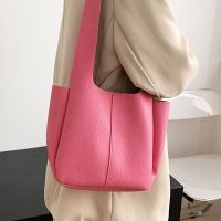Fashion Solid Color Magnetic Buckle Tote Bag main image 1