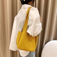 Fashion Solid Color Magnetic Buckle Tote Bag sku image 3