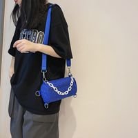 Women's Nylon Plaid Fashion Cylindrical Zipper Crossbody Bag sku image 8