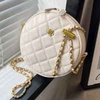 Fashion Solid Color Round Zipper Chain Bag main image 5