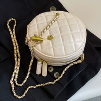 Fashion Solid Color Round Zipper Chain Bag main image 4