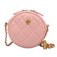 Fashion Solid Color Round Zipper Chain Bag main image 2