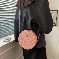 Fashion Solid Color Round Zipper Chain Bag sku image 6