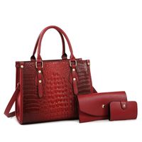 Women's All Seasons Pu Leather Vintage Style Bag Sets sku image 7
