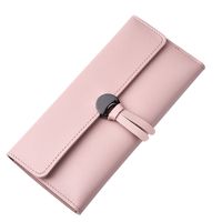 Fashion Solid Color Soft Surface Square Zipper Buckle Small Wallet sku image 1
