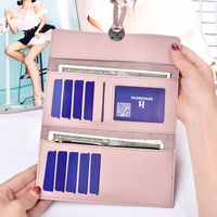 Fashion Solid Color Soft Surface Square Zipper Buckle Small Wallet main image 2