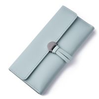 Fashion Solid Color Soft Surface Square Zipper Buckle Small Wallet sku image 3