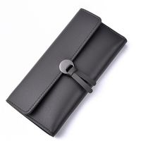 Fashion Solid Color Soft Surface Square Zipper Buckle Small Wallet sku image 6