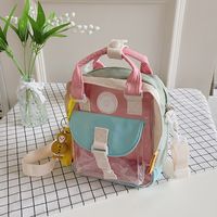 Cute Color Block Soft Surface Square Zipper Shoulder Bag main image 5