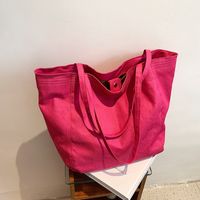 Streetwear Solid Color Buckle Tote Bag main image 1