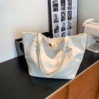 Streetwear Solid Color Buckle Tote Bag main image 3