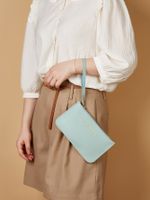 Fashion Letter Soft Surface Square Zipper Clutch Bag main image 2